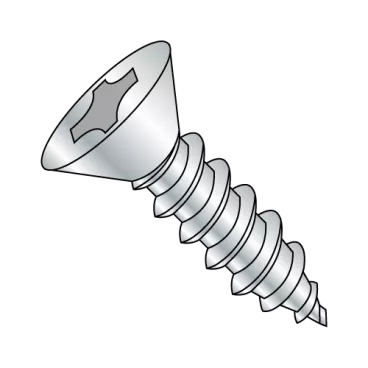 6-20X7/8  Phillips Flat Self Tapping Screw Type AB Fully Threaded Zinc And Bake