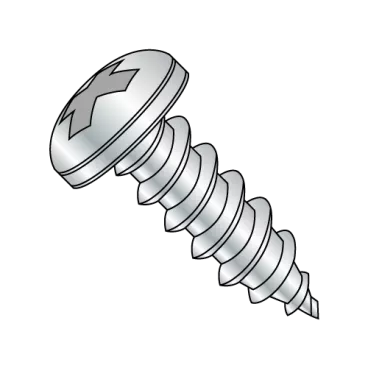 4-24X3/4  Phillips Pan Self Tapping Screw Type AB Fully Threaded Zinc And Bake