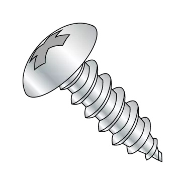 6-20X1/2  Phill Full Contour Truss Self Tapping Screw Type AB Fully Thread Zinc & Bake