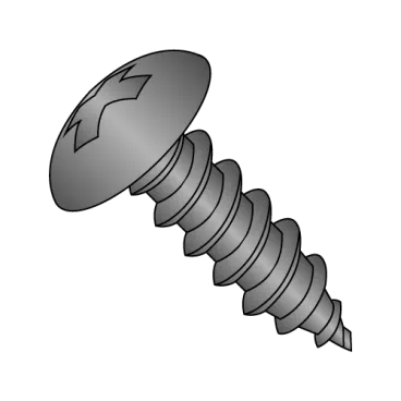 6-20X1/2  Phillips Full Contour Truss Self Tapping Screw Type AB Full Threaded Black Oxide