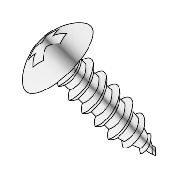 8-18X1/2  Phillips Full Contour Truss Self Tapping Screw Type A B Fully Threaded Chrome