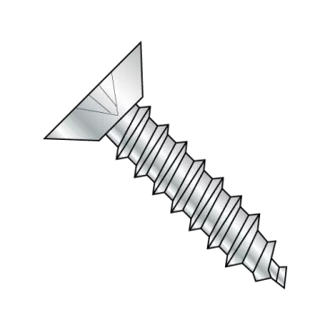 10-16X1/2  Phillips Flat Undercut Self Tapping Screw Type A B Fully Threaded Zinc And Bake