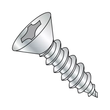 6-18X3/4  Phillips Flat Self Tapping Screw Type A Fully Threaded Zinc And Bake