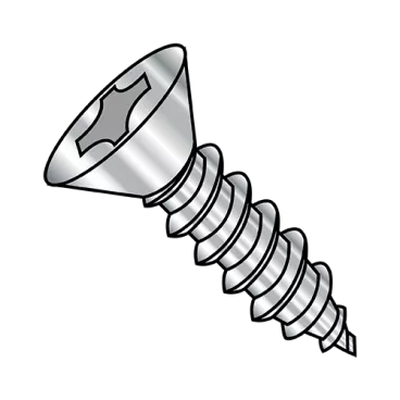 6-18X3/4  Phillips Flat Self Tapping Screw Type A Fully Threaded 410 Stainless Steel