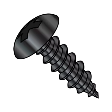 10-12X1/2  Phillips Truss Self Tapping Screw Type A Full Thread 18 8 Stainless Black Oxide