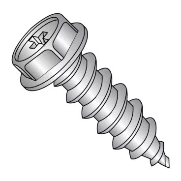 8-15X3/8  Phillips Indent Hexwasher Self Tap Screw Type A Full Thread 18-8Stainless Steel