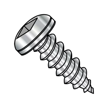 6-18X3/4  Square Pan Self Tapping Screw Type A Fully Threaded 410 Stainless Steel