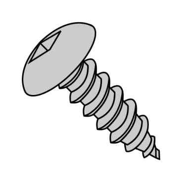 8-15X3/4  Square Truss Self Tapping Screw Type A Fully Threaded 18-8 Stainless Steel