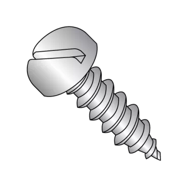 8-15X3/4  Slotted Pan Self Tapping Screw Type A Fully Threaded 18-8 Stainless Steel