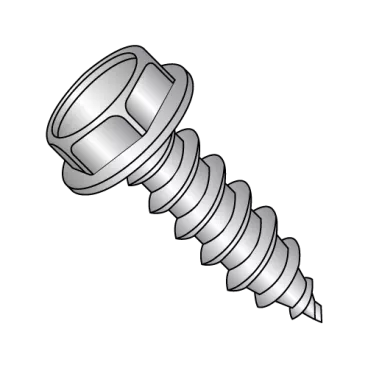 14-10X3/4  Unslot Ind Hexwasher Self Tapping Screw Type A Full Thread 18-8 Stainless Steel