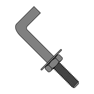 1/2-13X8  Bent Anchor Bolts With Nut And Washer Plain
