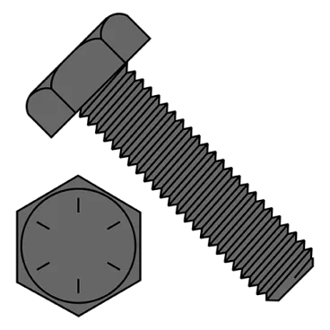 5/16-18X3  Hex Tap Bolt Grade 8 Fully Threaded Plain