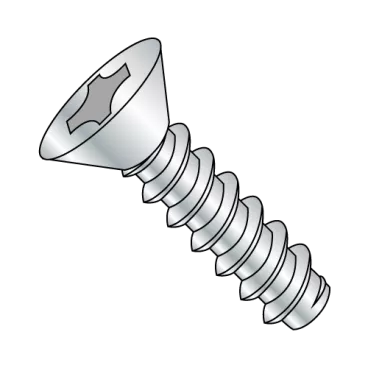 6-20X7/8  Phillips Flat Self Tapping Screw Type B Fully Threaded Zinc