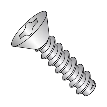 10-16X5/8  Phillips Flat Self Tapping Screw Type B Fully Threaded 18-8 Stainless Steel