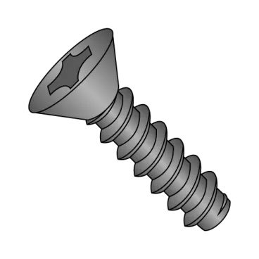 10-16X5/8  Phillips Flat Self Tapping Screw Type B Fully Threaded Black Oxide