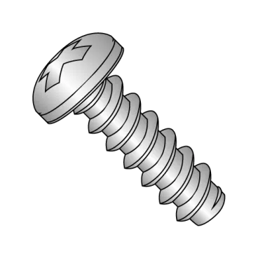 4-24X3/4  Phillips Pan Self Tapping Screw Type B Fully Threaded 18-8 Stainless Steel