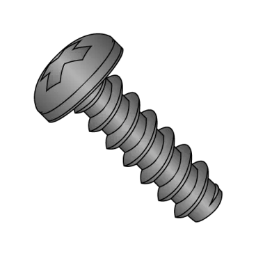 4-24X3/4  Phillips Pan Self Tapping Screw Type B Fully Threaded Black Oxide