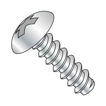 6-20X1/2  Phillips Full Contour Truss Self Tapping Screw Type B Full Thread Zinc And Bake
