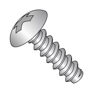 6-20X1/2  Phillips Truss Self Tapping Screw Type B Fully Thread 18 8 Stainless Steel