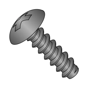 8-18X3/8  Phillips Full Contour Truss Self Tapping Screw Type B Fully Threaded Black Oxide