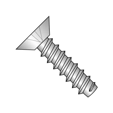 8-18X3/8  Phillips Flat Undercut Self Tapping Screw Type B Fully Threaded 18 8 Stainless