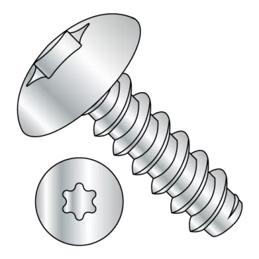 10-16X1/2  6 Lobe Full Contour Truss Self Tapping Screw Type B Full Thread Zinc And Bake