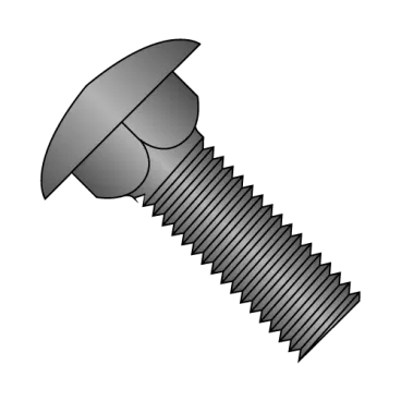 10-24X1  Carriage Bolt Fully Threaded Black Oxide and Oil