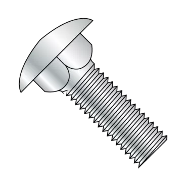 10-24X1  Carriage Bolt Fully Threaded Zinc