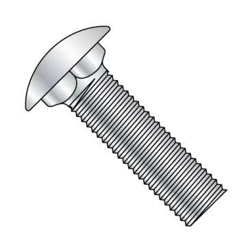 1/4-20X3/4  Carriage Bolt Short Neck Full Thread Zinc