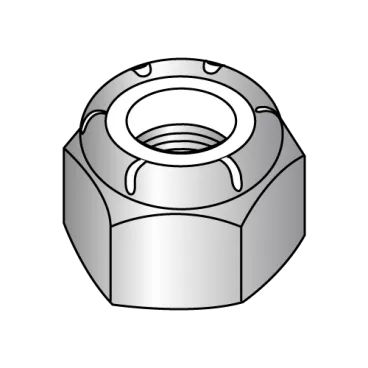 M12-1.75  Din 985 Metric Nylon Insert Hex Locknut 18 8 Stainless Steel