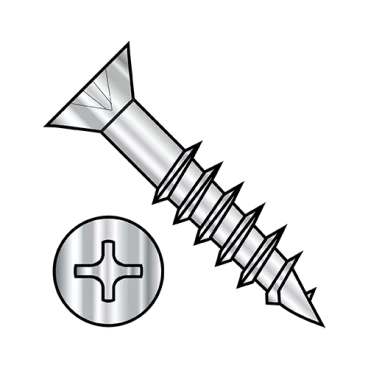 8-11X2  Phillips Flat Head no Nibs Deep Thread Wood Screw P/T 410 Stainless Bright Hard