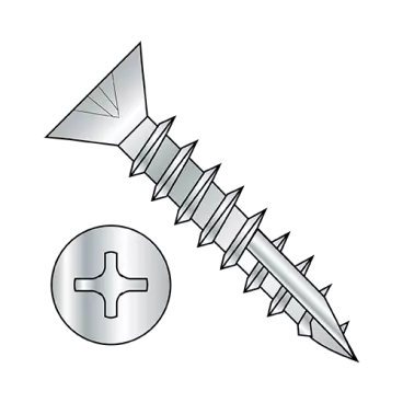 6-13X5/8  Phil Flat .260-.279 OD no Nibs Deep Thread Wood Screw Type17 Full Thrd Nickel