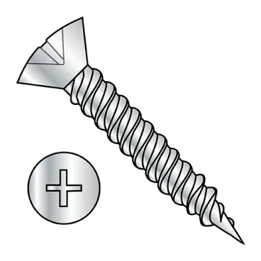 6-18X5/8  Phillips Oval Hinge Screw Twinfast Fine Thread Fully Threaded Zinc Bake