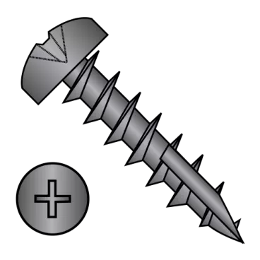 6-13X1/2  Phillips Pan Deep Thread Screw Type 17 point Full Thread Black Oxide and Oil