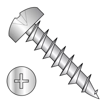 6-13X1/2  Phillips Pan Deep Thread Wood Screw Full Thread Zinc Bake