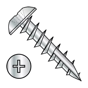 6-13X1/2  Phillips Truss Deep Thread Wood Screw Full Thread Type 17 Zinc Bake
