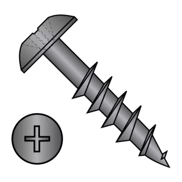 8-11X1 1/8  Phillips Truss Deep Thread Wood Screw 2/3 Thread Black Oixde
