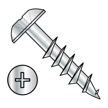 8-11X1 1/2  Phillips Truss Deep Thread Wood Screw 2/3 Thread Zinc Bake