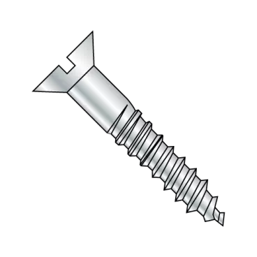 12-11X2 1/2  Slotted Flat Full Body Wood Screw Zinc
