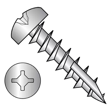 6-13X1/2  Square Phil Drive Pan Deep Thread Wood Screw Full Thread Type 17 Zinc Bake