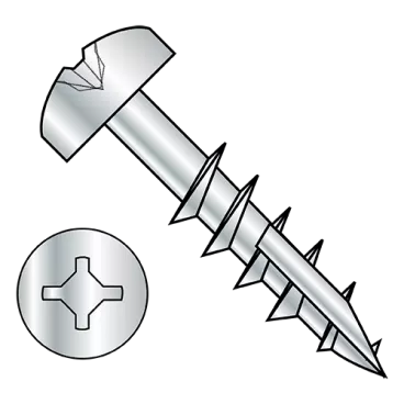 8-11X1 1/2  Square Phil Drive Pan Deep Thread Wood Screw 2/3 Thread Type 17 Zinc Bake