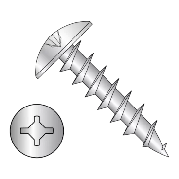 8-11X7/16  Square Phillips Drive #6 Truss Head Deep Thread Wood Screw Full Thread Zinc Bake