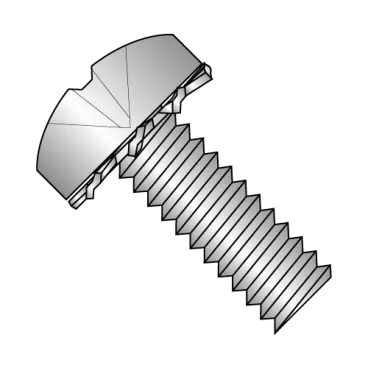 6-32X1/4  Phillips Pan External Sems Machine Screw Fully Threaded 4 10 Stainless Steel