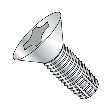 10-24X1  Phillips Flat Thread Cutting Screw Type F Fully Threaded Zinc And Bake