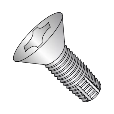 1/4-20X3/4  Phillips Flat Thread Cutting Screw Type F Fully Threaded 410 Stainless Steel