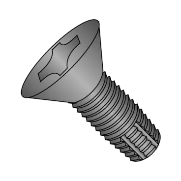 10-24X1  Phillips Flat Thread Cutting Screw Type F Fully Threaded Black Oxide