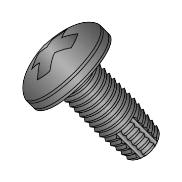 10-32X1  Phillips Pan Thread Cutting Screw Type F Fully Threaded Black Oxide