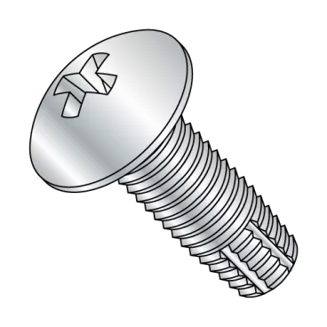 1/4-20X2 1/4  Phillips Truss Thread Cutting Screw Type F Fully Threaded Zinc Bake