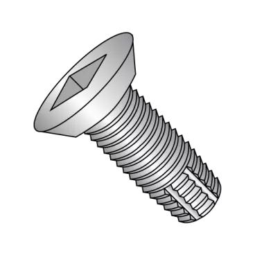 10-24X3/4  Square Drive Flat Undercut Thread Cut Scr Type F Full Thrd 300 Series Stainless