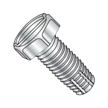 5/16-18X3/4  Slotted Indented Hex Head Thread Cutting Screw Type F Fully Threaded Zinc Bake